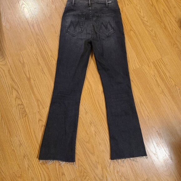 MOTHER DENIM THE HUSTLER ANKLE FRAY NIGHTOWL CROPPED HIGH RISE JEANS STRETCH 25 - Picture 5 of 10